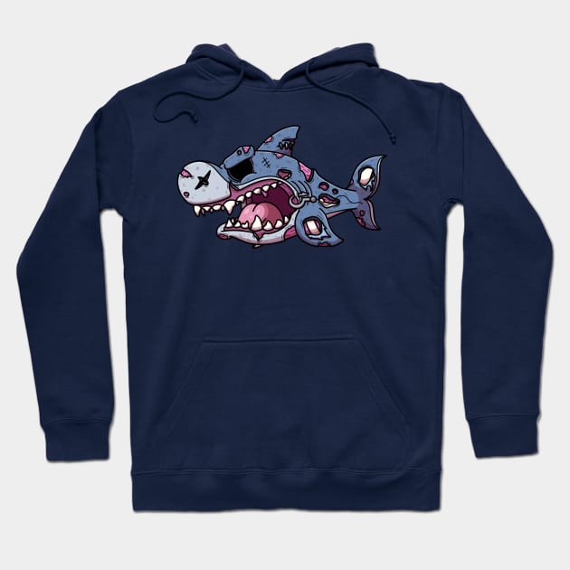 Angry Zombie Shark Hoodie by TheMaskedTooner